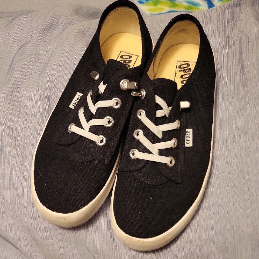 POPFLEX Black Canvas Loafers